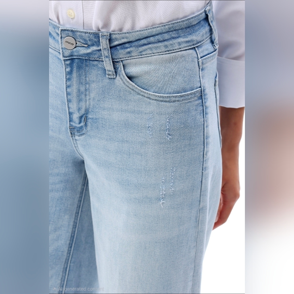 Oneso Mid Rise Wide Leg Jeans Various Sizes - Picture 5 of 16